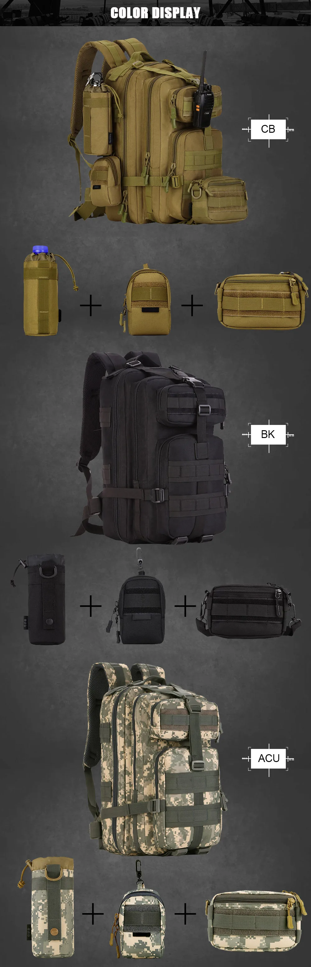 SINAIRSOFT 30L-40L 3P охотничий рыболовный Змеиный тактический рюкзак военный походный рюкзак спортивные туристические рюкзаки S410/S411