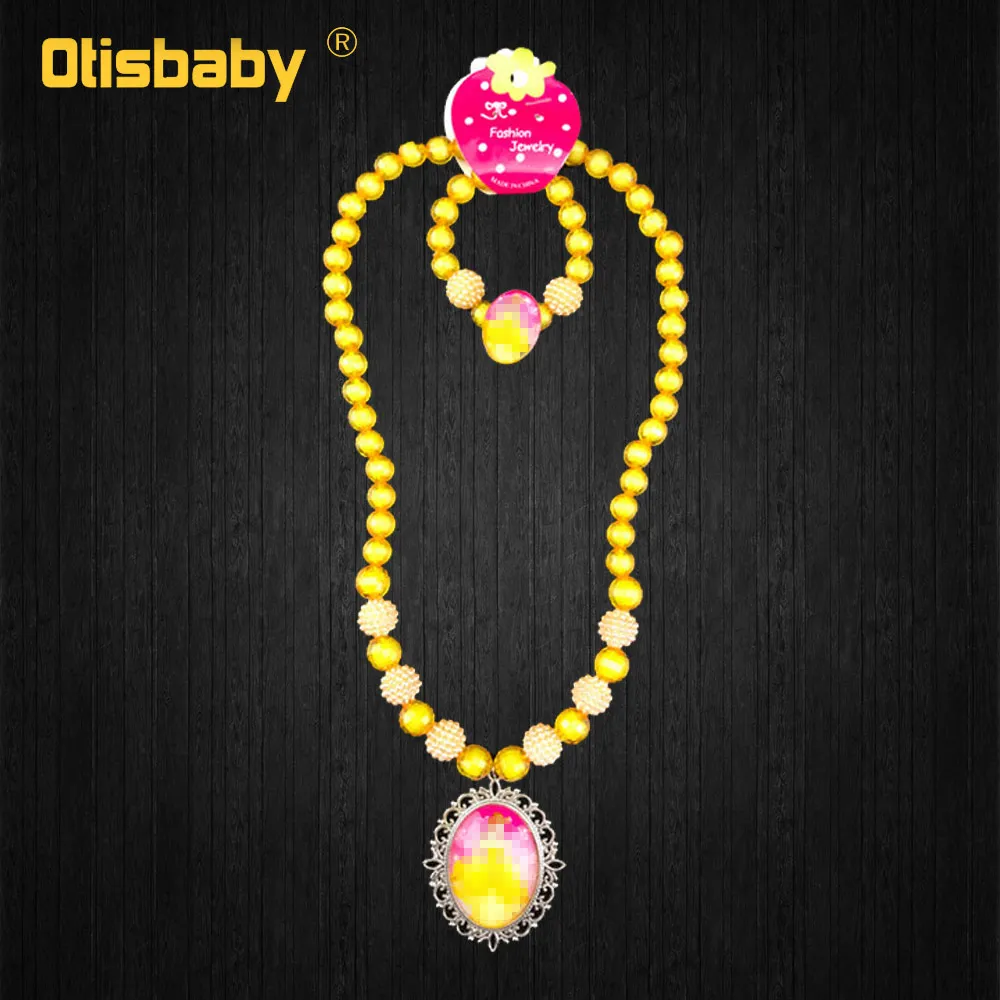Belle Jewelry Костюм красавицы и чудовища на Хэллоуин; детское платье принцессы Белль для девочек; великолепные платья с расклешенными рукавами и рюшами для дня рождения - Цвет: Belle Jewelry