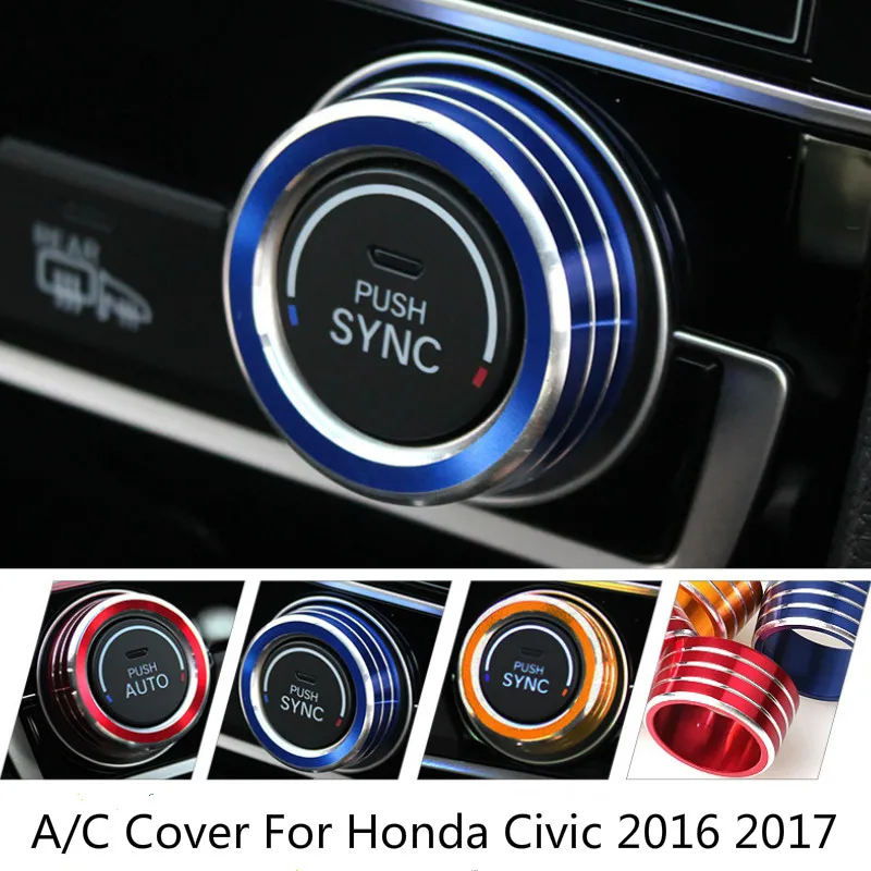 2 шт. алюминиевый A/C Ручка кондиционера для Honda Civic 2016 2017 AC Климатическое
