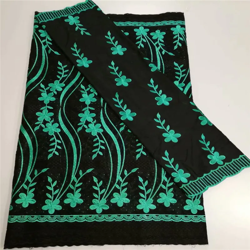 7 ярдов кружевная ткань вышивка Африканский хлопок Свадебное кружево хорошее