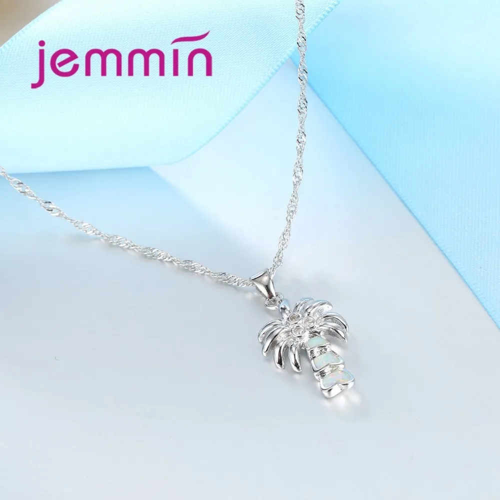 Lastest кокосовой пальмы Белый огненный опал серьги в виде капель с опалом кулон