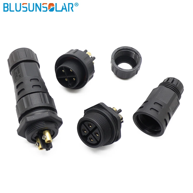 M25 провода к женской панели Водонепроницаемые электрические разъемы резьбовой
