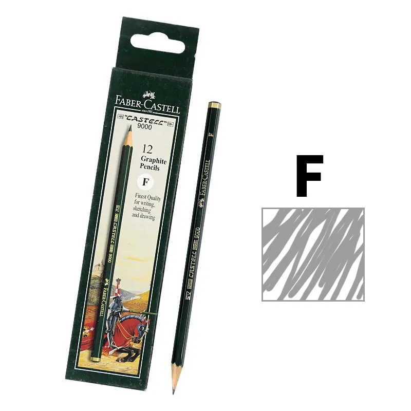 Faber-Castell 9000 Стандартный с карандашным рисунком Животные комплект 16/12 шт Графитовые Карандаши для рисования черный деревянный карандаш с шестигранной головкой bleistiftes - Цвет: 12pcs F