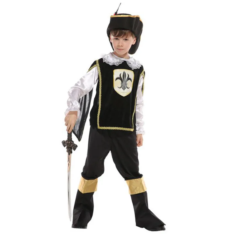 M-XL Boys the crusades Cosplay Children Halloween Warrior knight Costume Carnival Purim parade Stage play Masquerade party dress |