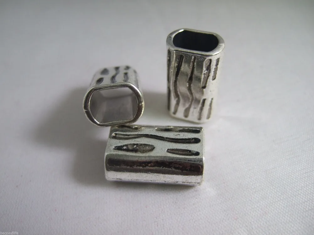 10 шт. антикварная длинная трубка 10x6 мм ползунок для лакричный кожаный шнур