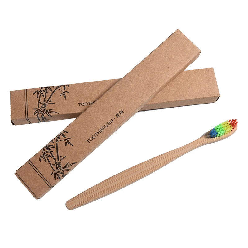 10 шт деревянные зубная щетка &quotРадуга&quot новинка бамбуковая из бамбуковых