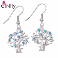 cinily created pink orange blue fire opal silver plated wholesale tree for women jewelry drop earrings 1 12 oh2957 60