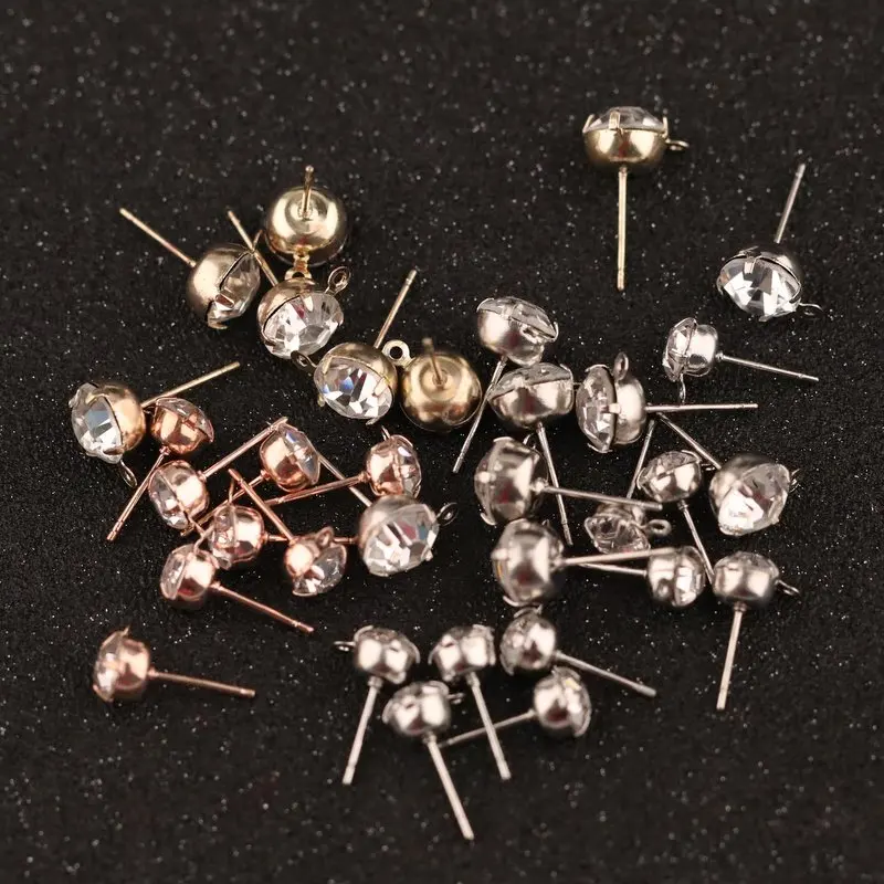 Retail DIY Handmade beads Gold Plated And Silver Crystal Beads Material Set 5 pairs/lot(10pcs) | Дом и сад