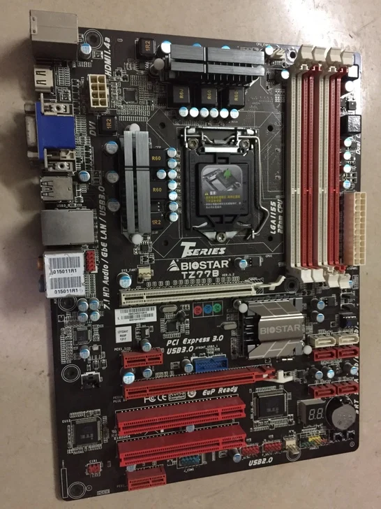 1155 Z77 материнская плата Б/у BIOSTAR TZ77B DDR3 SATA3 USB3.0(Альтернатива GA-Z77P-D3 Z77A-G43 SABERTOOTH Z77 P8Z77-V LX2