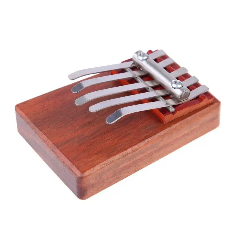 5 ключ Kalimba Mbira Likembe Sanza палец пианино палисандр инструмент большой палец пианино металлические стремена