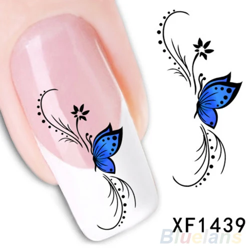 5 Листов Nail Art Наклейки Вода Трансфер 3D Бабочки Советы Украшения Новый|stickers water|nail