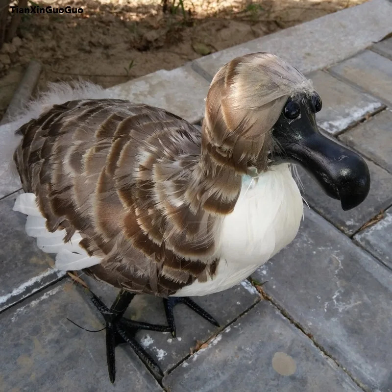 Большой 32 см имитация dodo птица жесткая модель серые перья реквизит украшение