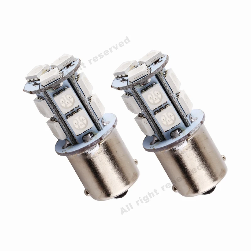 2 шт. 1156 BA15S P21W 13 SMD 5050 автомобилей Белый светодиодный лампы стоп поворота