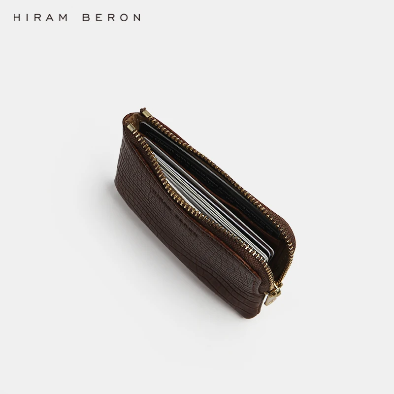 Кошелек Hiram Beron мужской с тиснением под крокодиловую кожу бумажник для кредитных