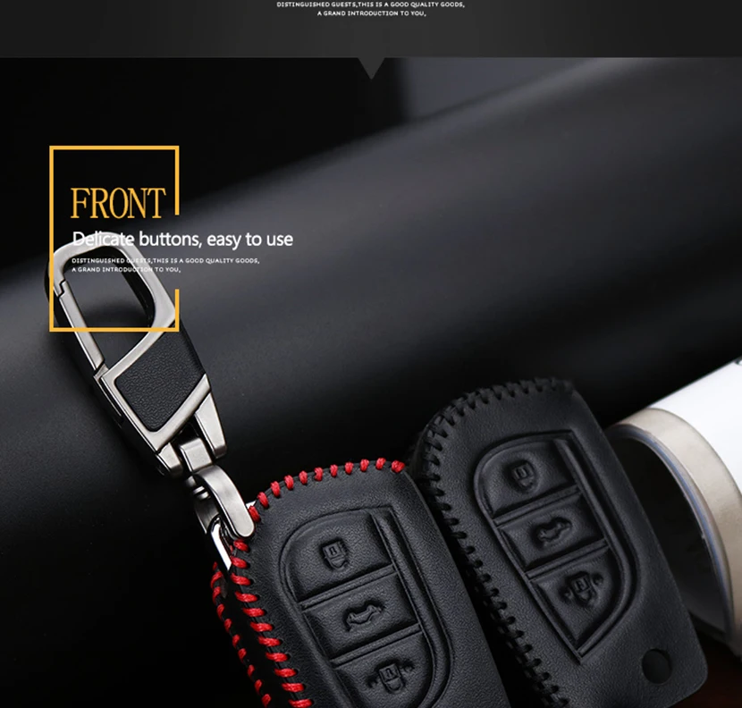 Чехол для ключей автомобиля для Toyota RAV4 CHR Auris Yaris Avensis Aygo Camry Prius Vitz Prado Fortuner кожаный чехол для ключей