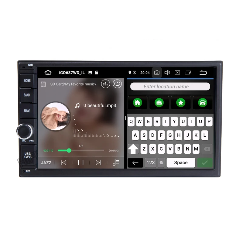 DSP IPS 8 CORE Android 10 Универсальный 2 din Автомобильный мультимедийный плеер