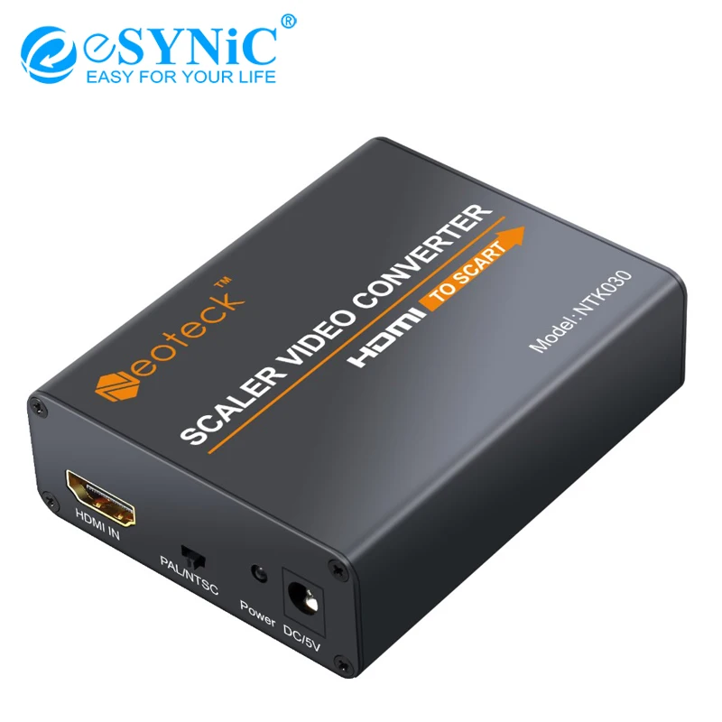 ESYNiC 1080P 1.3b HDMI конвертер SCART композитный видео в формате HD стерео аудио 5 V/1A