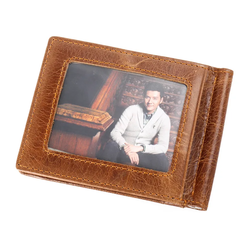 GUBINTU тонкий брендовый мужской и женский кошелек из натуральной кожи двойной