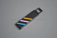 custom zipper puller for clothing zinc alloy material engraved logo filled with colors