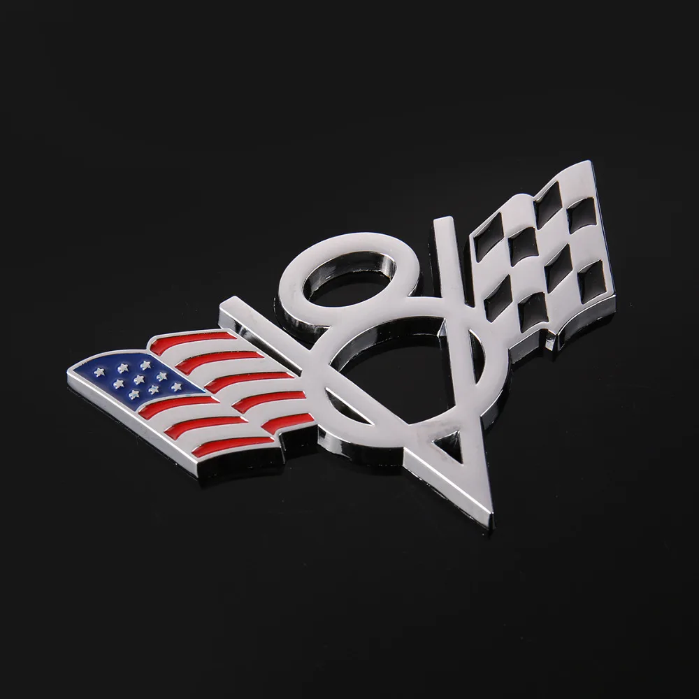 Yawlooc 3D металлический V8 с американским флагом для Moto наклейка логотипом на