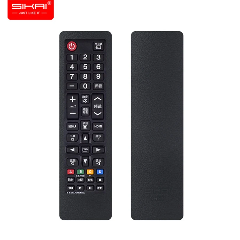 black Чехол SIKAI для samsung tv, защитный чехол для samsung tv AA59-00816A 00813A 00611A 752A, чехол для пульта дистанционного управления для samsung - Цвет: black