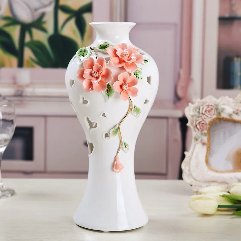 Керамическая ваза Цзиндэчжэнь стильные нефритовые фарфоровые декоративные