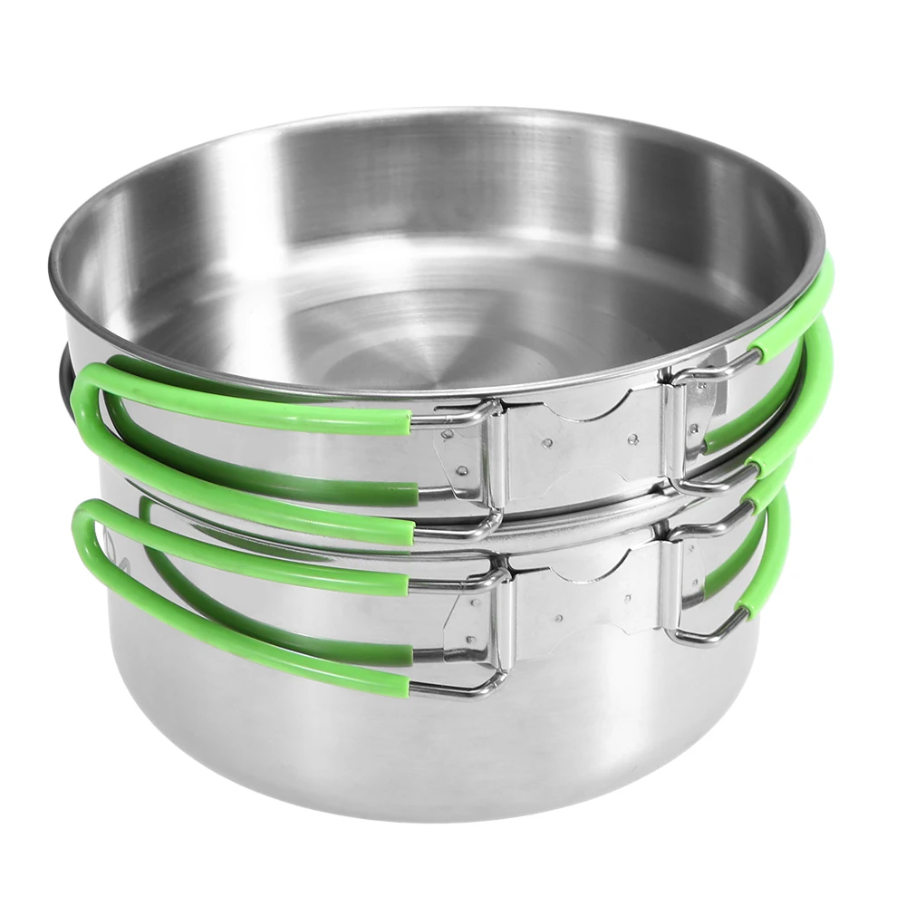 Lixada Camping Cookware Mess Kit Backpacking Hiking Picnic Outdoor Cooking Pot and Pan Set Cookset Tableware Cutlery Utensil | Спорт и
