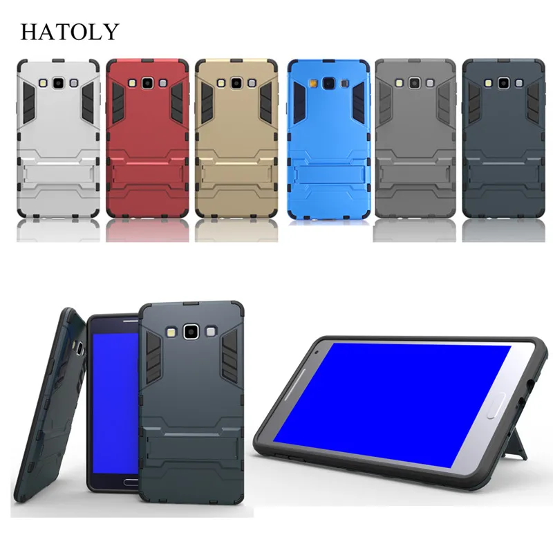 For Armor Case Samsung Galaxy A7 2015 Robot Silicone Rubber Hard Back A700 HATOLY |