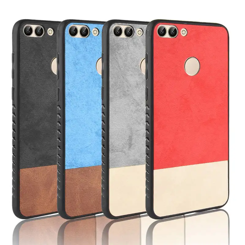 Huawei P Smart Case 5.65 inch 2in1 PU Leather Silicone Hard Back Cover Phone FIG-LX1 FIG-LA1 FIG-LX3 PSmart |
