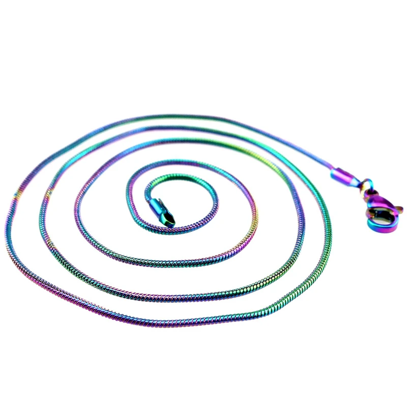 

22'' Snake Chain Rainbow Pearl Cage Bike Baseball Rose Heart Star Charm Locket Pendant Perfume Diffuser Stainless Chain Necklace