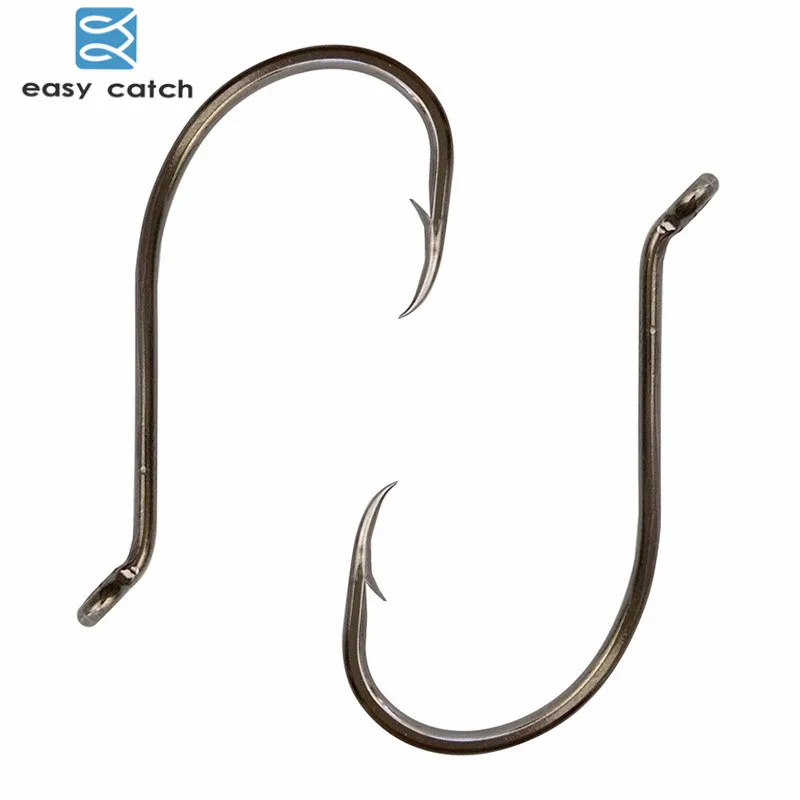 Easy Catch 200 шт. 8299 рыболовные крючки черные офсетные осьминог клюв приманка крючок
