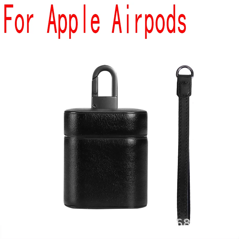 Aipods чехол для Air Pods Кожаные чехлы с веревочным крючком Earpods защитный Erpods Чехлы Coque