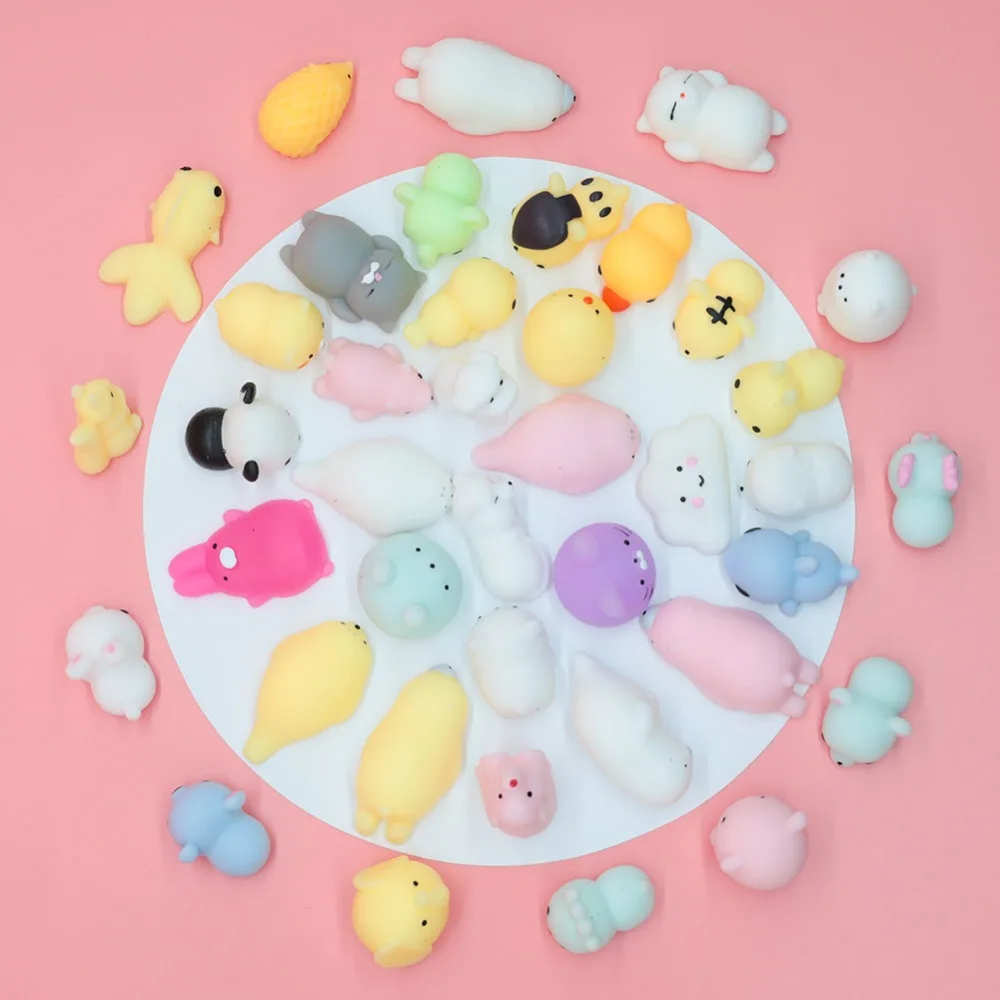 Мини мягкое игрушка милые животные Антистресс мяч сжимает Mochi поднимающийся