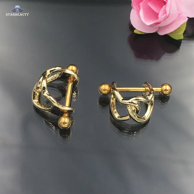 Starbeauty 1 пара милые парные сердца пирсинг для хряща уха Козелка завитка ушной