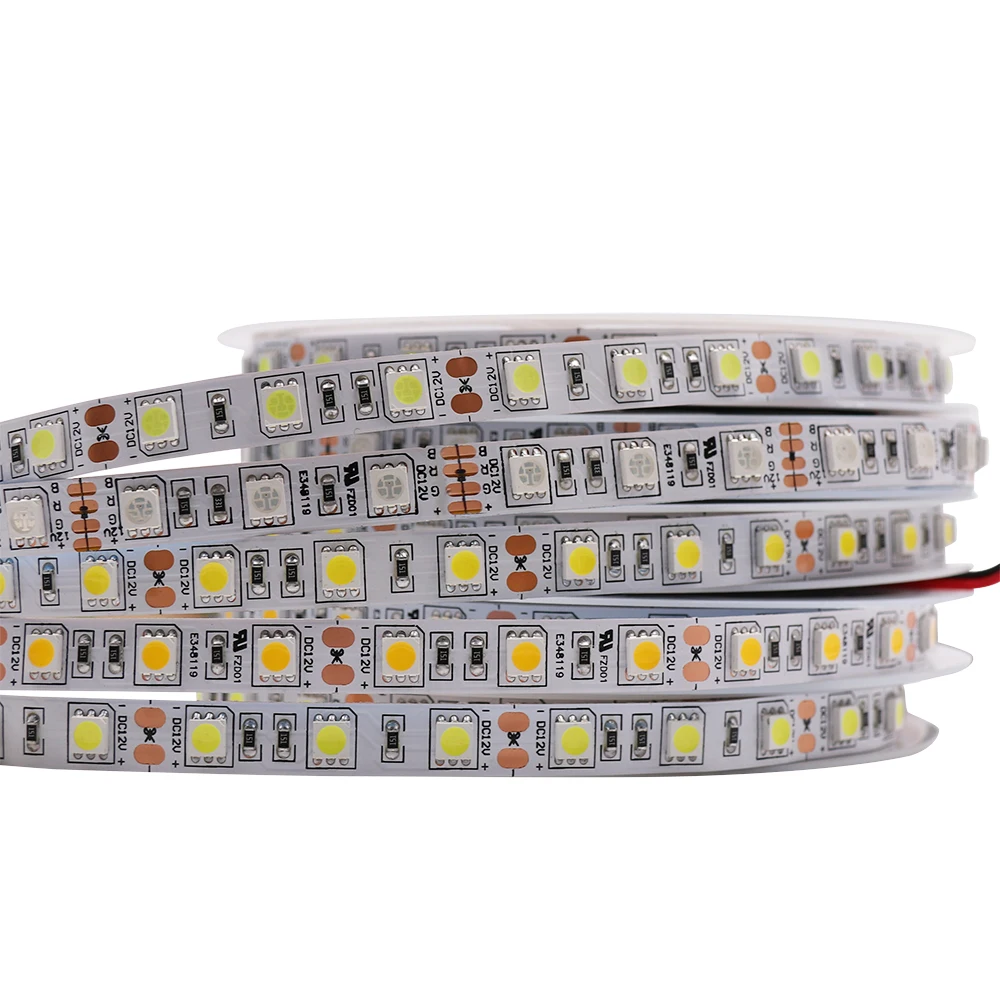 5050 светодиодный полосы света DC 12V натуральный белый/теплый белый/RGB 60