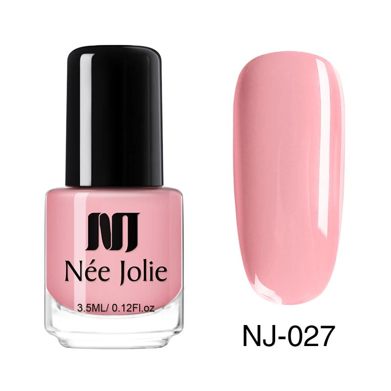 3.5ml Pure-027 Лак для ногтей NEE JOLIE Pink Series, быстросохнущий, 3,5 мл, 7,5 мл, голографический матовый блеск, зеркальный эффект, лак для ногтей, 18 цветов - Цвет: 3.5ml Pure-027