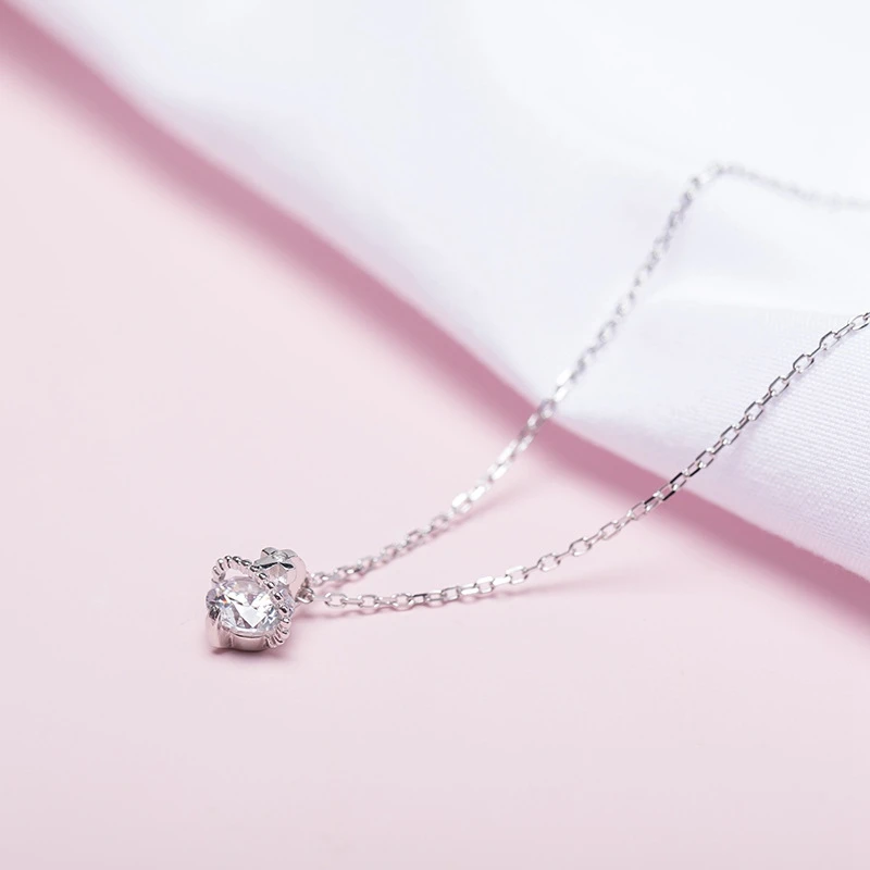 LouLeur, настоящее 925 пробы, серебряное ожерелье с подвеской, романтическая циркониевая цепочка с крестом, вечерние женские ювелирные украшения, Подарок на годовщину