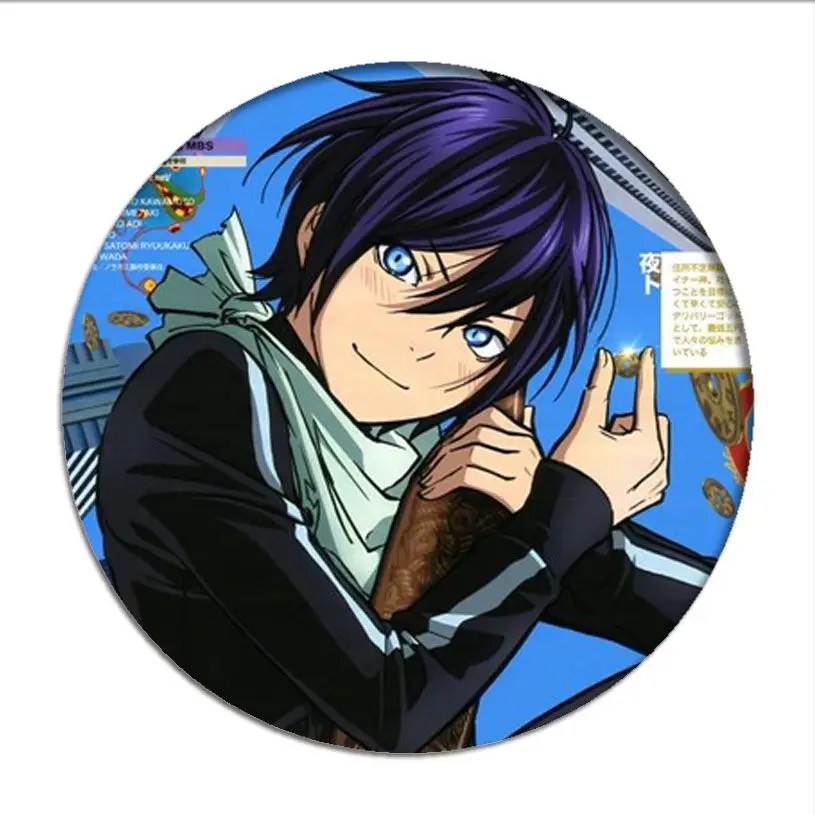 Fashion Anime Noragami Yukine Cosplay Badge Aragoto Yato Brooch Pins Iki Hiyori Collection Badges for Backpacks |
