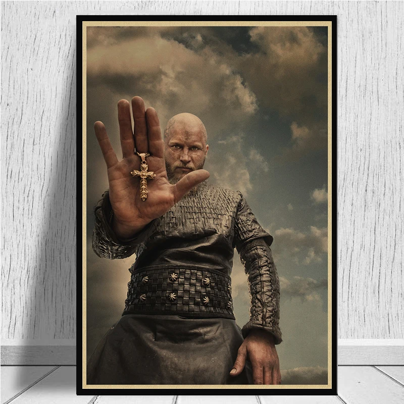Vikings плакат из крафт бумаги Bar Cafe винтажная Высококачественная декоративная