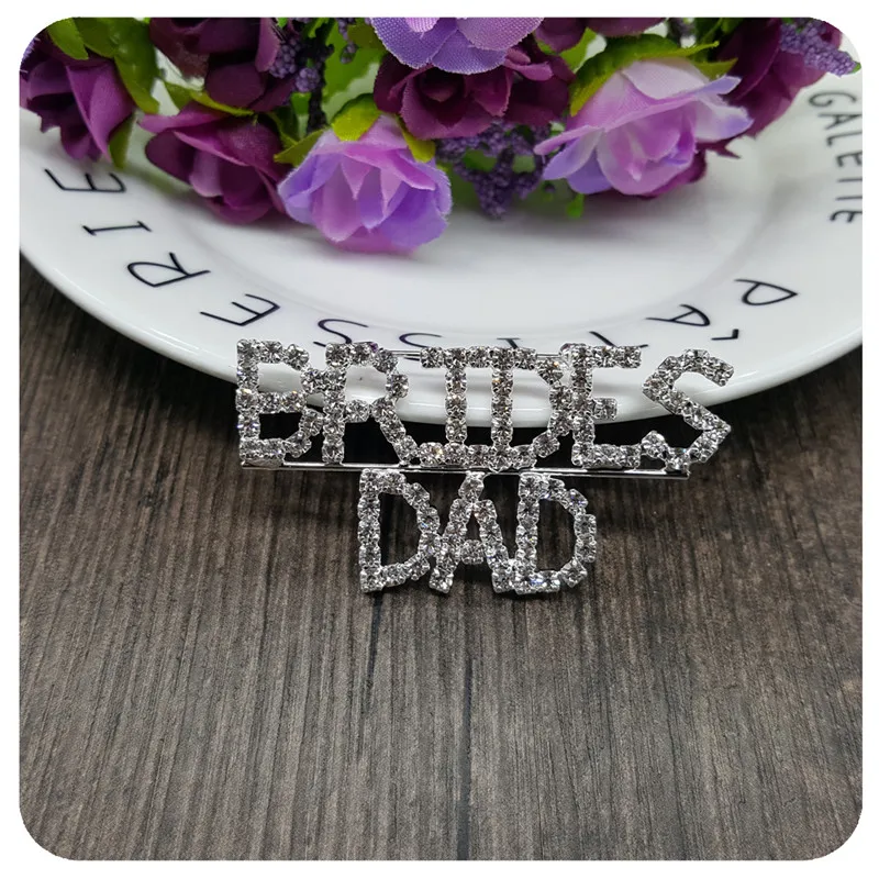 Муса горный хрусталь брохес Crystal Clear Цвет &quotневесты папа&quot Броши Шпильки для Для