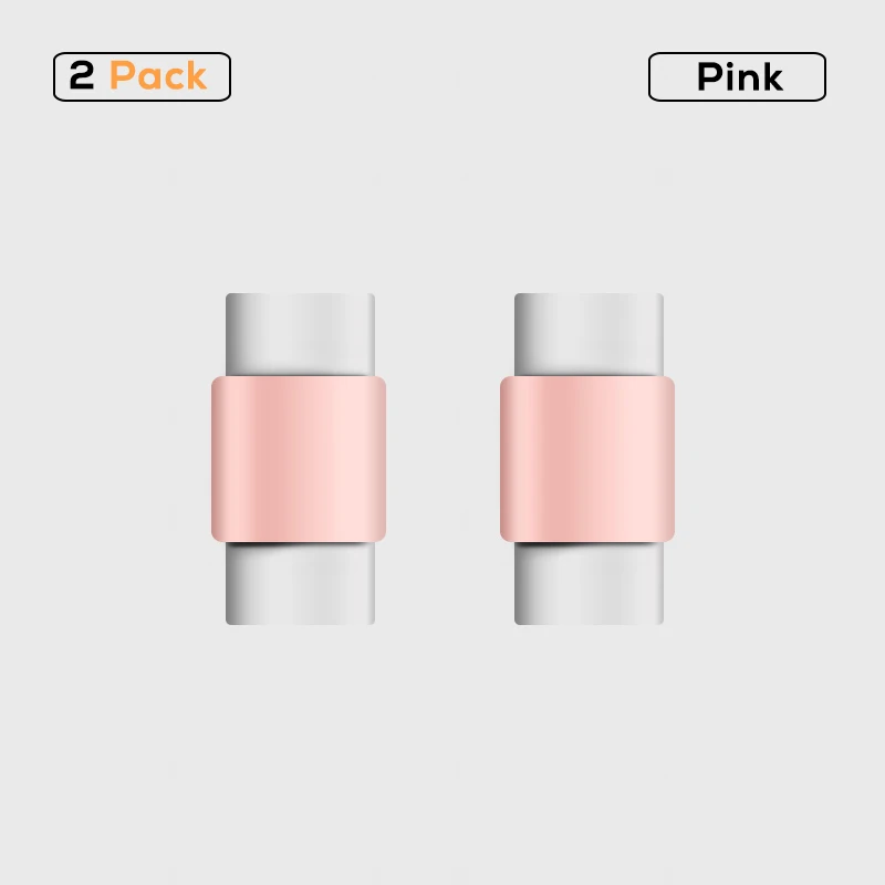 2 Pack Pink EECPT кабель протектор для Apple iPhone X 8 USB зарядное устройство для сматывания кабеля передачи данных Шнур заставка чехол Защита наушников - Цвет: 2 Pack Pink