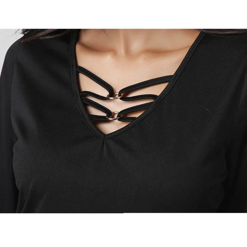 2017 Платья для женщин на лето и весну длинными расклешенными рукавами черные