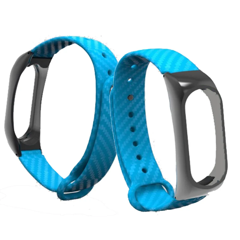 Силиконовый ремешок из углеродного волокна для Xiaomi Mi Band 2 сменный браслета