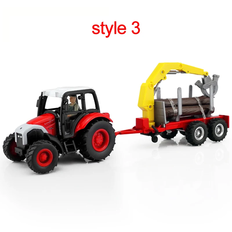 Фермерские игрушечные модели автомобилей трактор фрукты и овощи тележки
