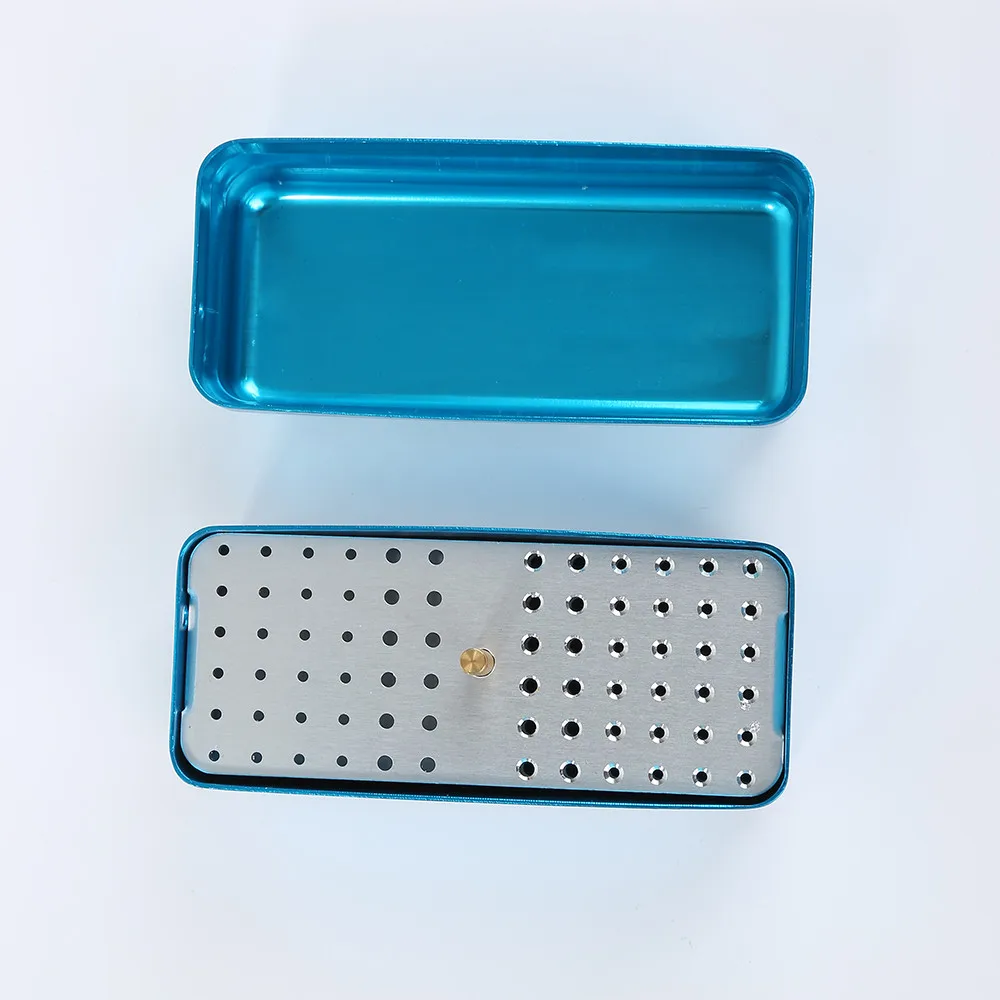 72 Holes Dental Disinfection Burs Holder Block Stand Autoclavable Sterilizer Box Dentist Lab Equipment Dentist Teeth Whitening