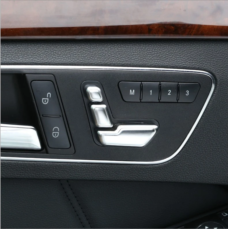 

Car styling Interior Door seat adjustment buttons switch cover Trim sticker for Mercedes Benz B E ML GL Class coupe CLS W213