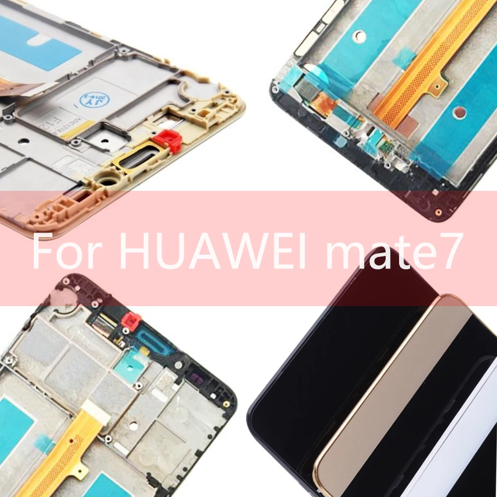 6 0 &quotIPS дисплей для Huawei Mate 7 LCD сенсорный экран стекло дигитайзер сборка Рамка Mate7