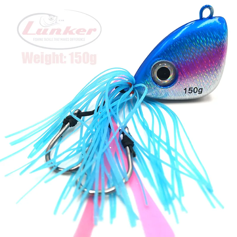 Lunker madai tai kabura 150 г резиновая металлическая медленная головка джига красные