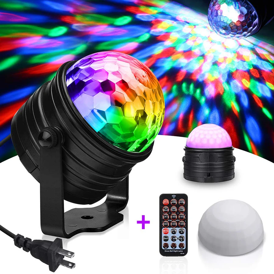 6 Вт RGB звук активированный Вращающийся Диско-Шар вечерние ночные огни Звездный Душ Светодиодный сценический стробоскопический источник света огни для рождества дома KTV Декор