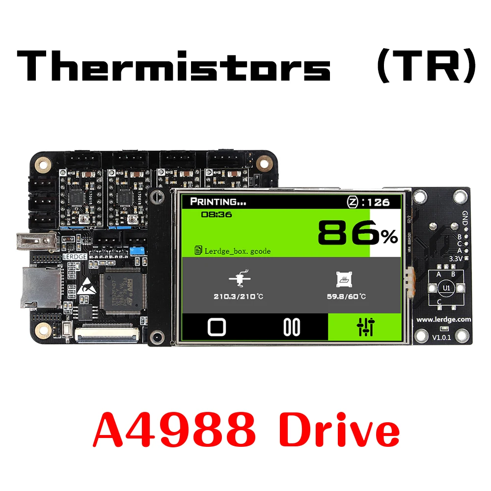 LERDGE X 3D принтеры Управление Доска для Reprap материнская плата с ARM 32Bit 3 5 &quotсенсорный
